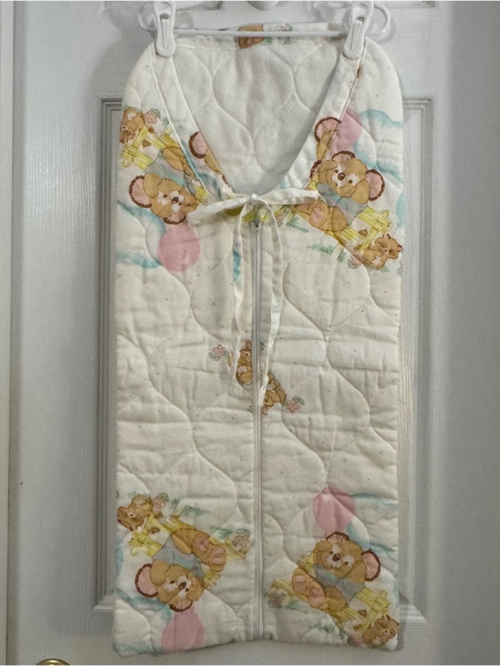 Vintage Kirby Koala Baby Quilted Sleep Sack with Koalas & Pastel Balloons Print